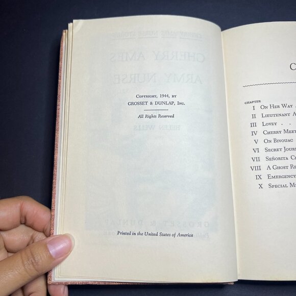 VTG 1944 Cherry Ames Army Nurse Grosset & Dunlap Hardcover Book by Helen Wells - Picture 8 of 12